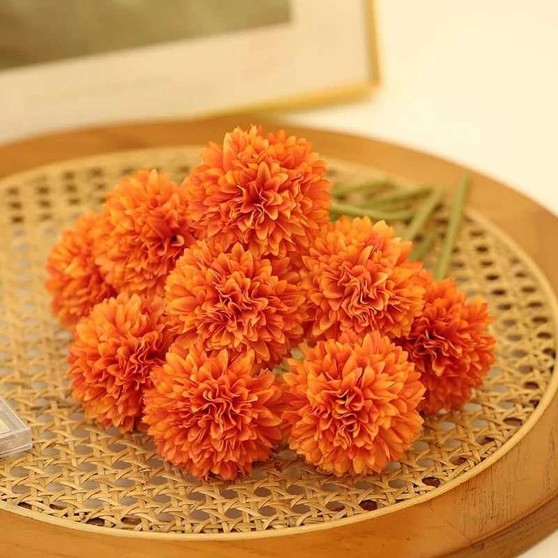 2/4Pcs Fall Artificial Flowers Decor Silk Daisy Artificial Bouquet for He Wedding Decor Party Halloween Decoration Fake Flower H251204