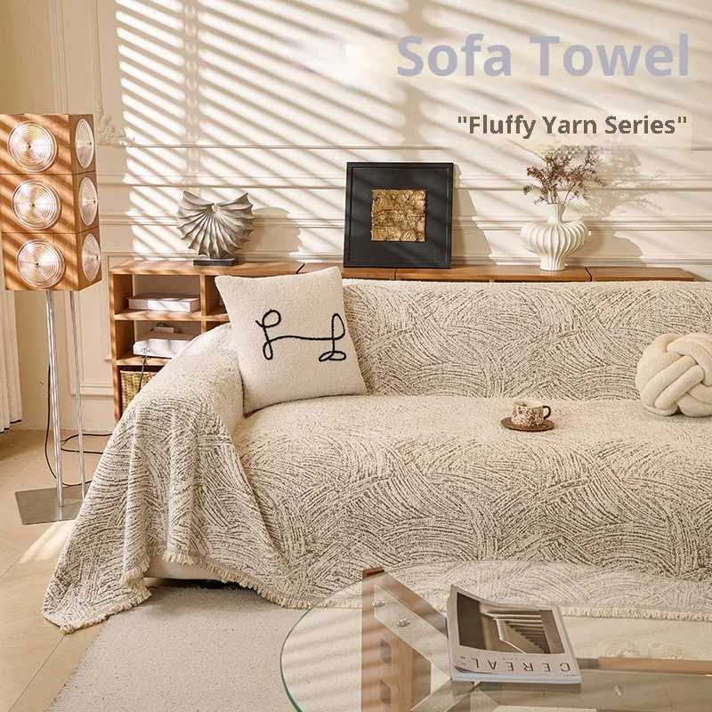 Modern Chenille Sofa Cover 2024 Reversible Cat Proof with Elegant Stitch for 2/3/4 Seater Couch M251204 - view 5