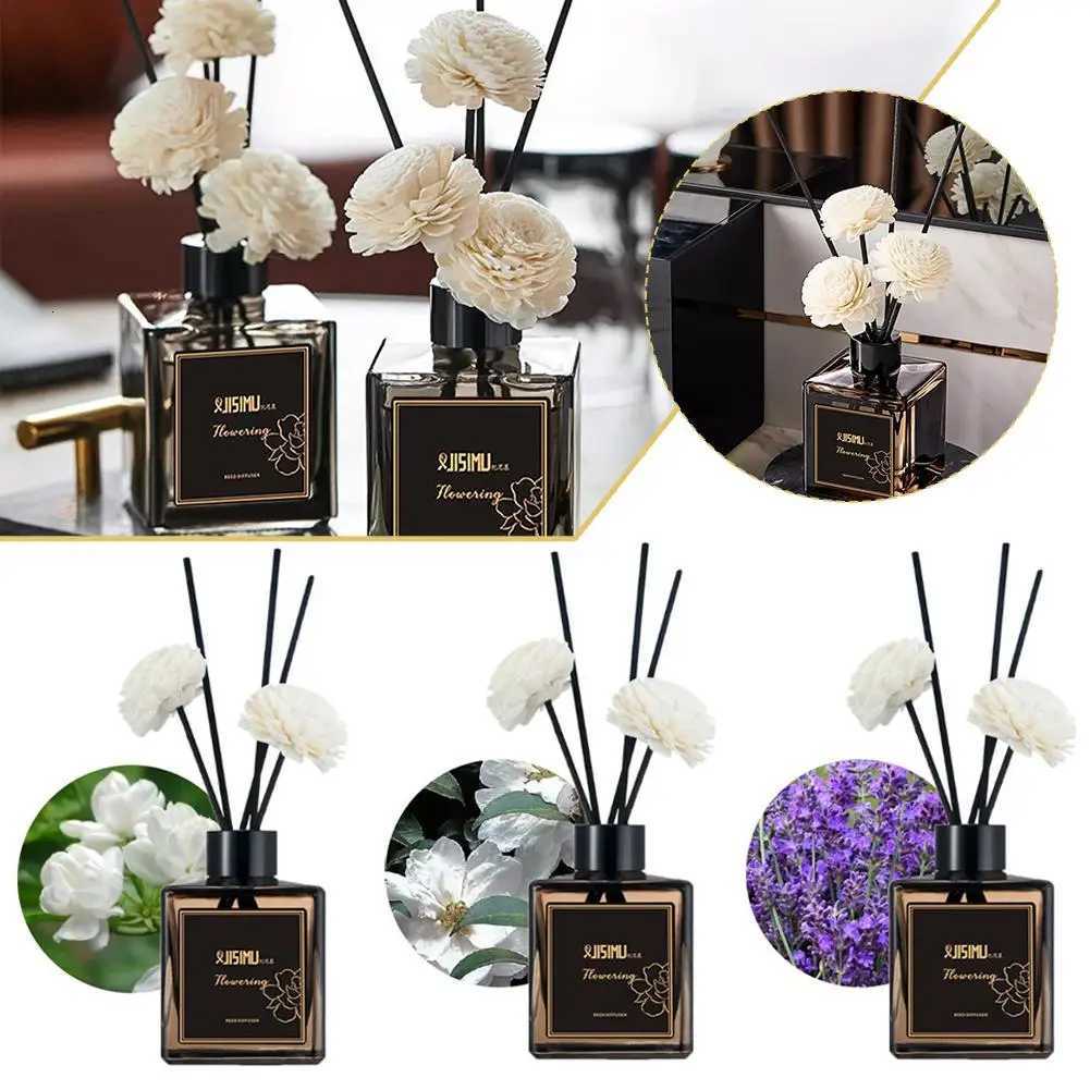 Reed Diffuser Set For Bathroom Air FreshenersJasmine Scented Oil Diffuser With SticksAromatherapy Oil Reed Diffuser Home Decor Y251204