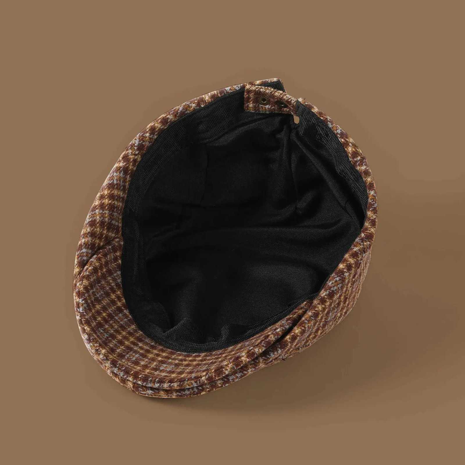 Autumn Winter Plaid Hats Women Berets Spring Newsboy Cap Women Vintage Flat Ivy Hats Golf Driving Cap CasquetteXJ251204 - view 6