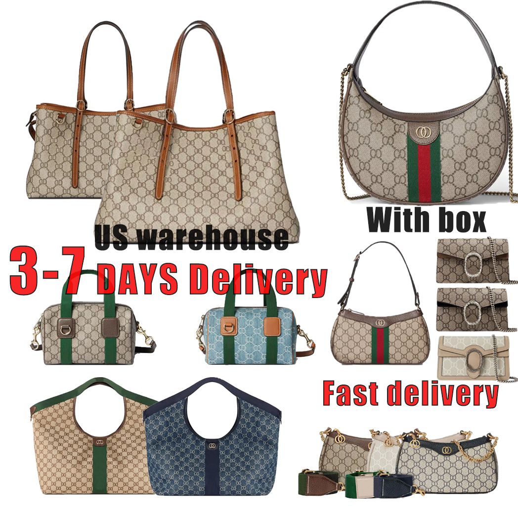 2025 NEW Ophidia bag guccii bag mini bag Dionysus designer bag Canvas Emblem red green New Moon Bag women Cherry pendant handbag Large capacity tote bag 01