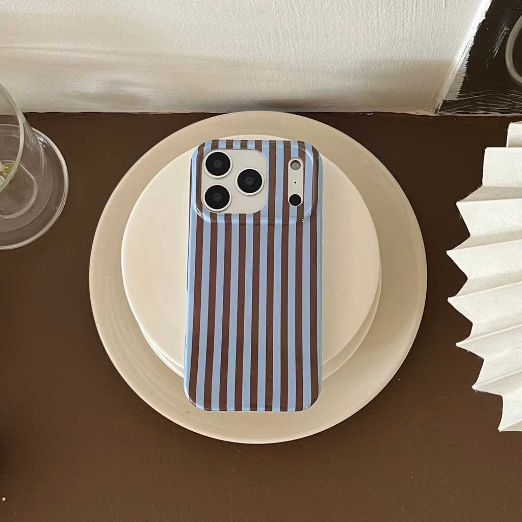Advanced Minimalist Color Collision Stripe Shockproof Protective Phone Cover Case for iPhone 17 16 15 14 Pro Max H251203
