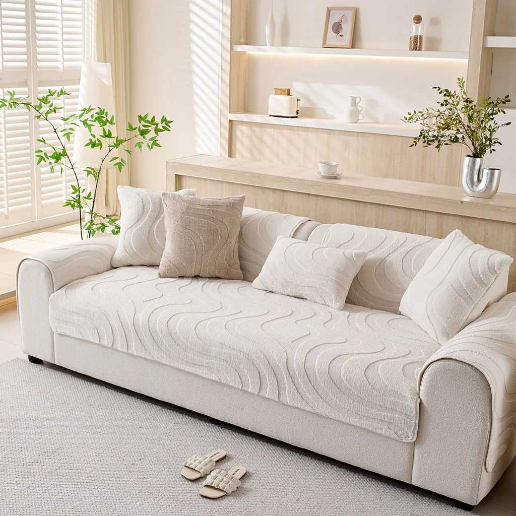 1pcs Winter Warm Sofa Cushion Thicked Non-Slip Anti-Cat Scratch Sofa Cover Dustproof Machine Washable Seat Pad M251204 - view 5