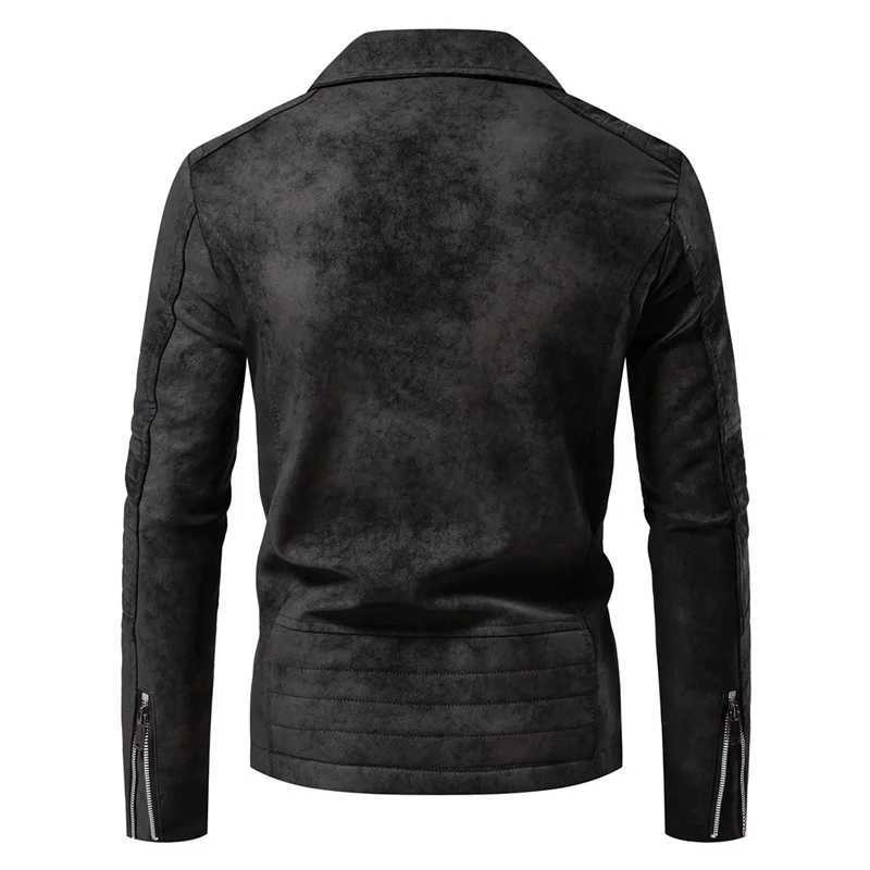 Clothes for Man Stylish Formal Leather Jacket Man Cool Leather Jacket Man Mens Zipper Jacket Man Retro Leather JacketsT251204