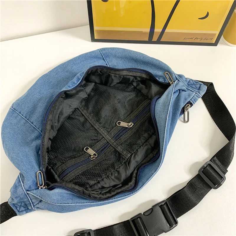 New Cowboy Waist Bag Large Capacity Fanny Pack Street Trend Women Chest Pack Casual Girl Belt Bag Quality Shoulder Crossbody BagT251204