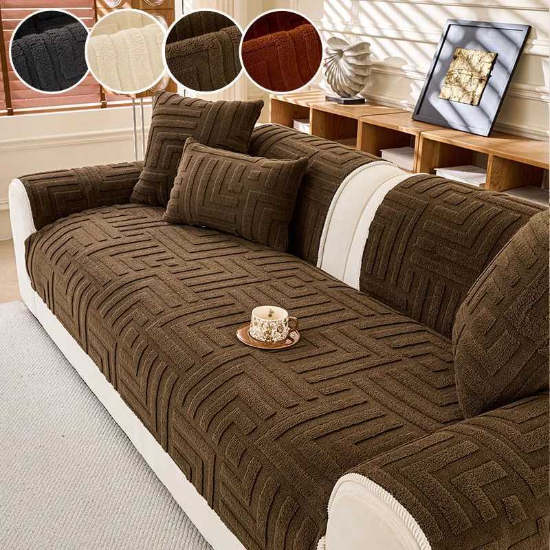 1PC-2025 New Sofa Mat Winter Plush Warm Anti slip Sitting Mat Thickened Living Room Sofa Cover M251204 - view 5