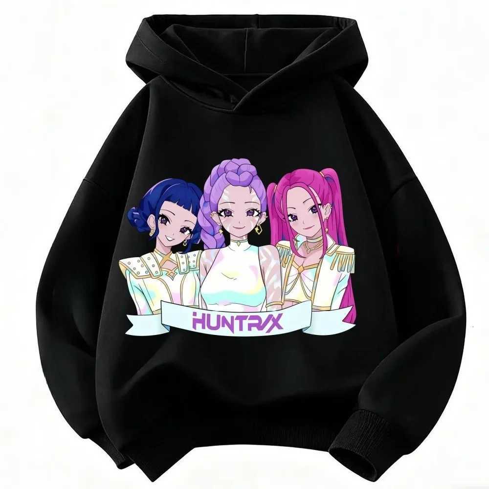 Korean Kpop Devil Hunter Childrens Sweater Boys Girls Clothing Autumn and Winter Comfortable Warm Childrens HoodiesW251204