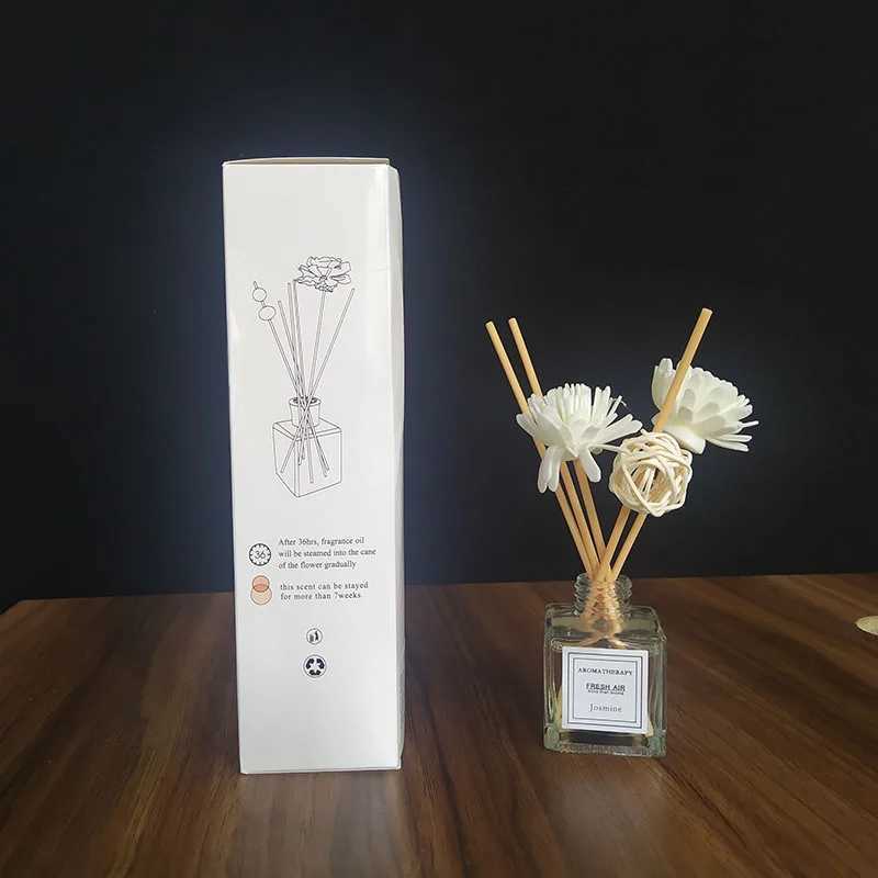 50ml Reed Diffuser Sets Lavender Jasmine Aromatherapy Household Bedroom Flameless Essential Oil with Rattan Vine Sticks Y251204