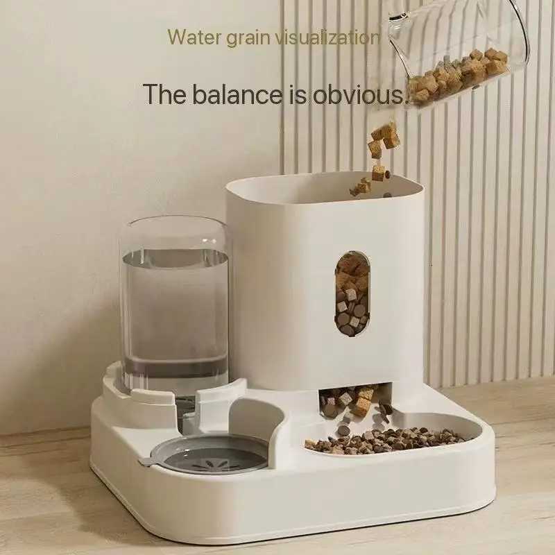 Cat and Dog Water Dispenser Cat Food Fully Automatic Feeder Cat and Dog Bowl Grain Storage Bucket Dog Water Dispenser M251204