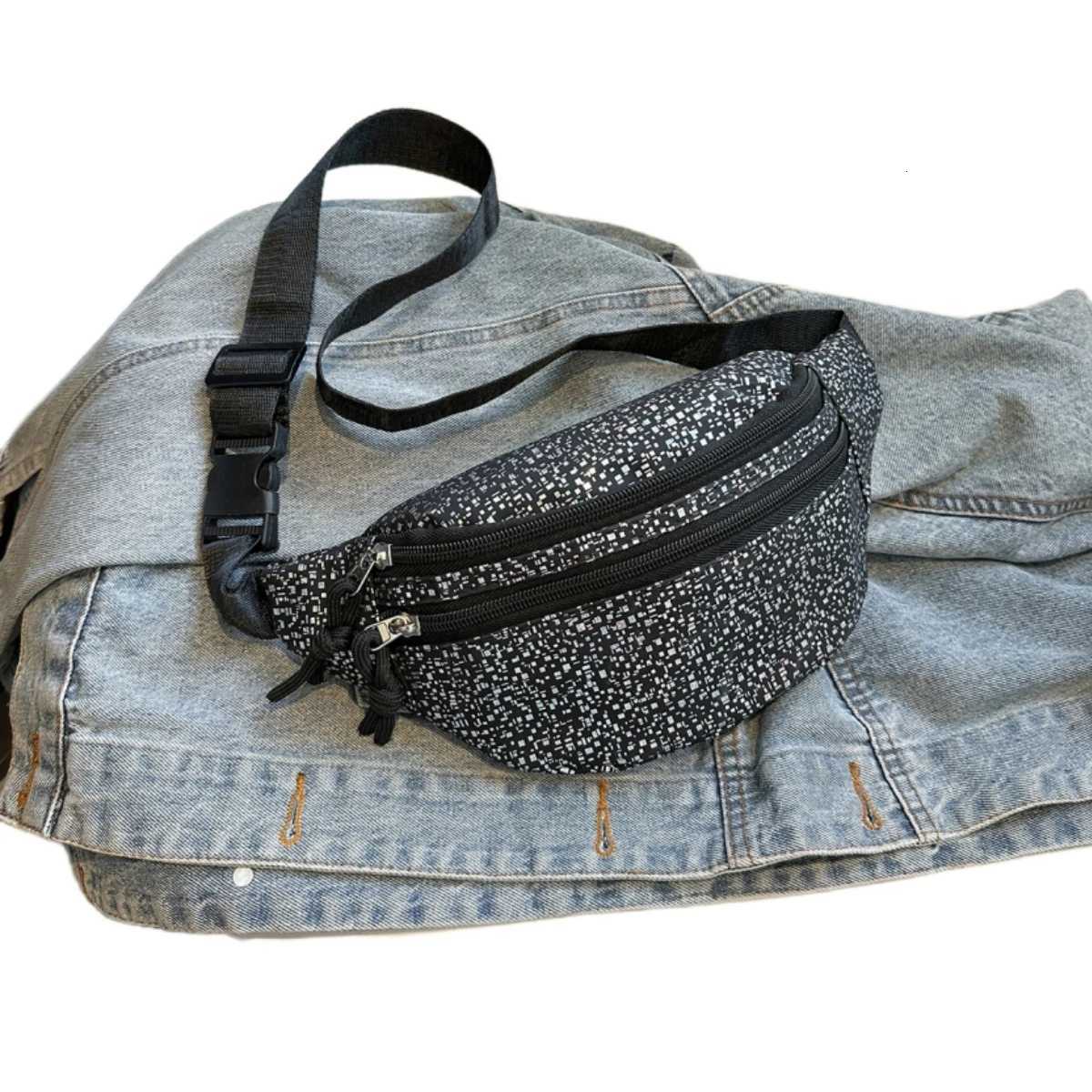 Laser Fanny Pack Shiny Sequin Waist Bag Crossbody Phone Pouch Sparkling Chest Pack Single Shoulder Bag Purse Belt BagT251204