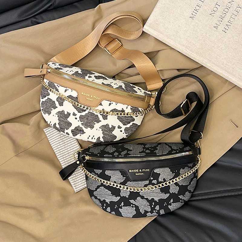 Fashion Brand Women Crossbody Chest Bag 2025 New Waist Bag Leopard Print PU Leather Shoulder Bag Phone Purse Designer Chest PackT251204
