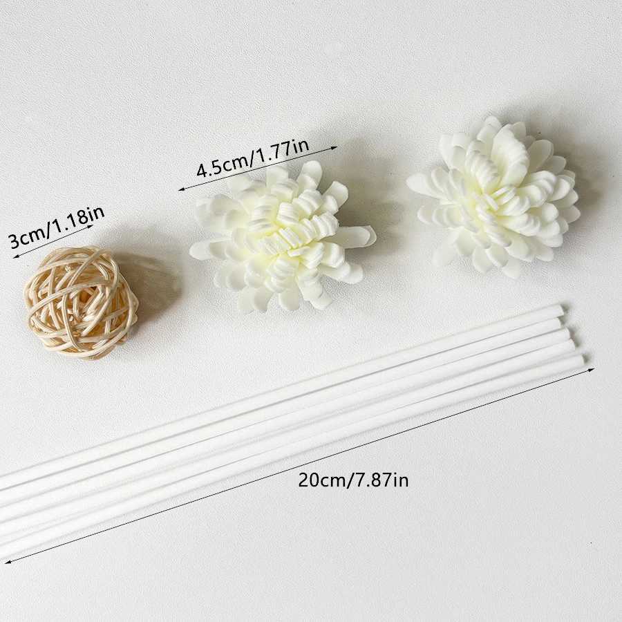 8pcs aromatherapy stick - contains 5 aromatherapy sticks2 foam flowers1 cane ball essential oil volatilizing stick Y251204