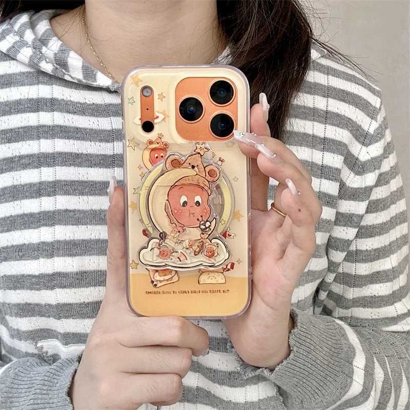 Fashion Cute Star Baby Cartoon Magnetic Phone Case For iPhone 17 Pro 16 15 14 Pro Max Cover with Stand Shockproof Protective Cas H251203