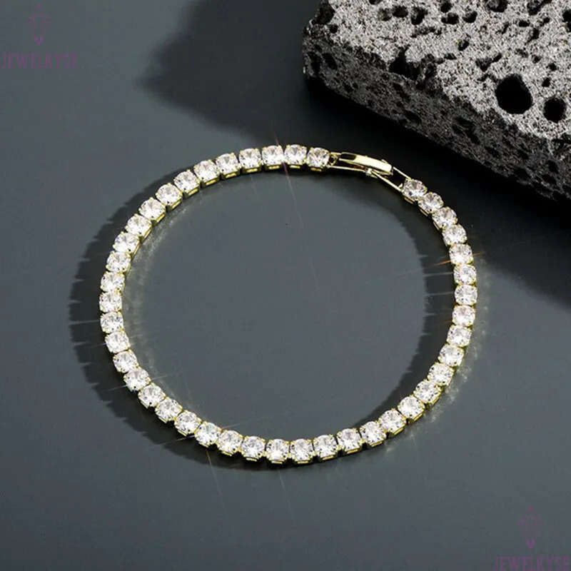 gold tennis bracelet designer woan iced out chain ens bracelets AAA zirconia silver diaond chains bangles hiphop an woens luxury jewelry 15c 17c 19c