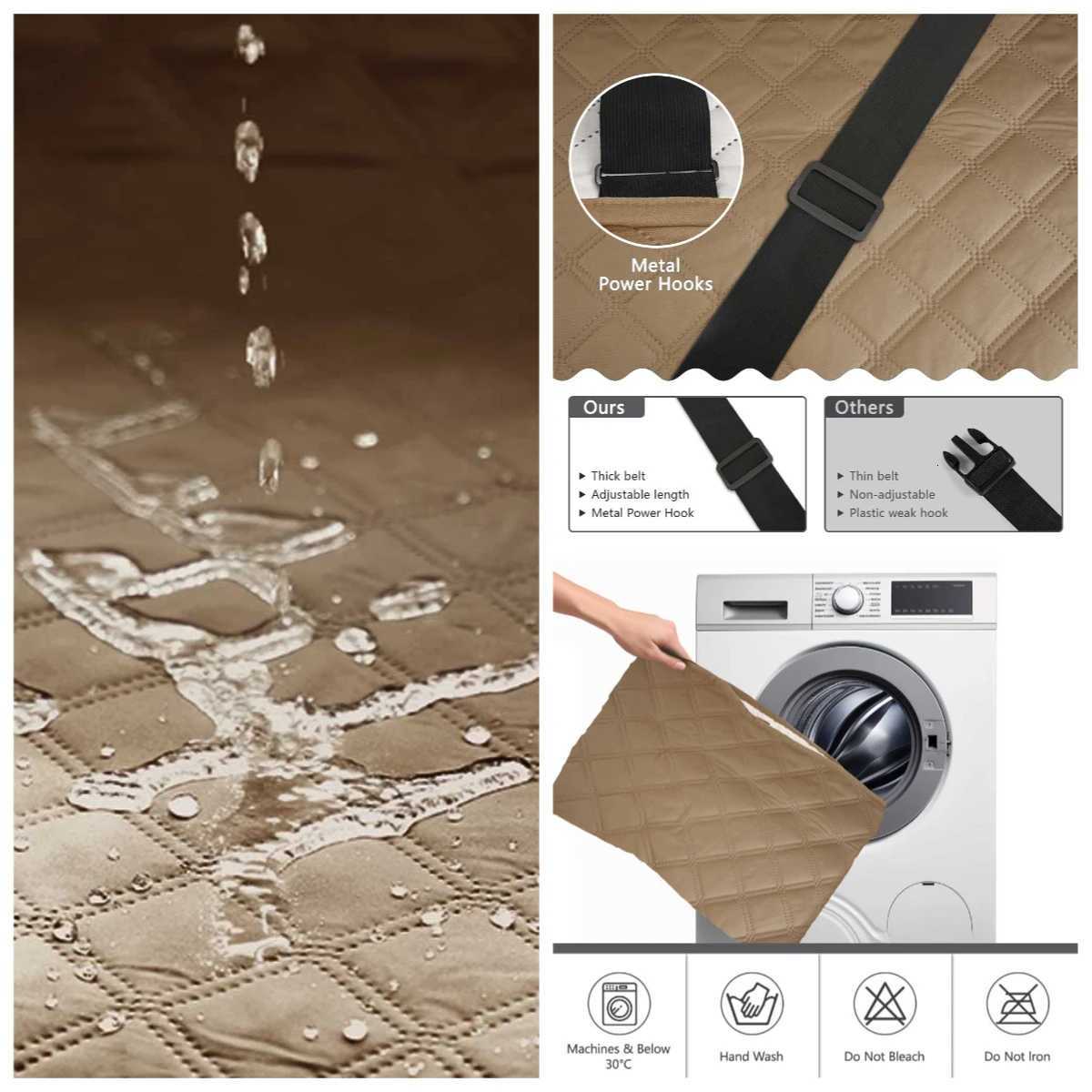 100 Waterproof Couch Covers Sofa Cover Non-Slip Sofa Slipcover with Elastic Straps Sofa Protector Furniture Cover for Pets Dogs M251204 - view 6