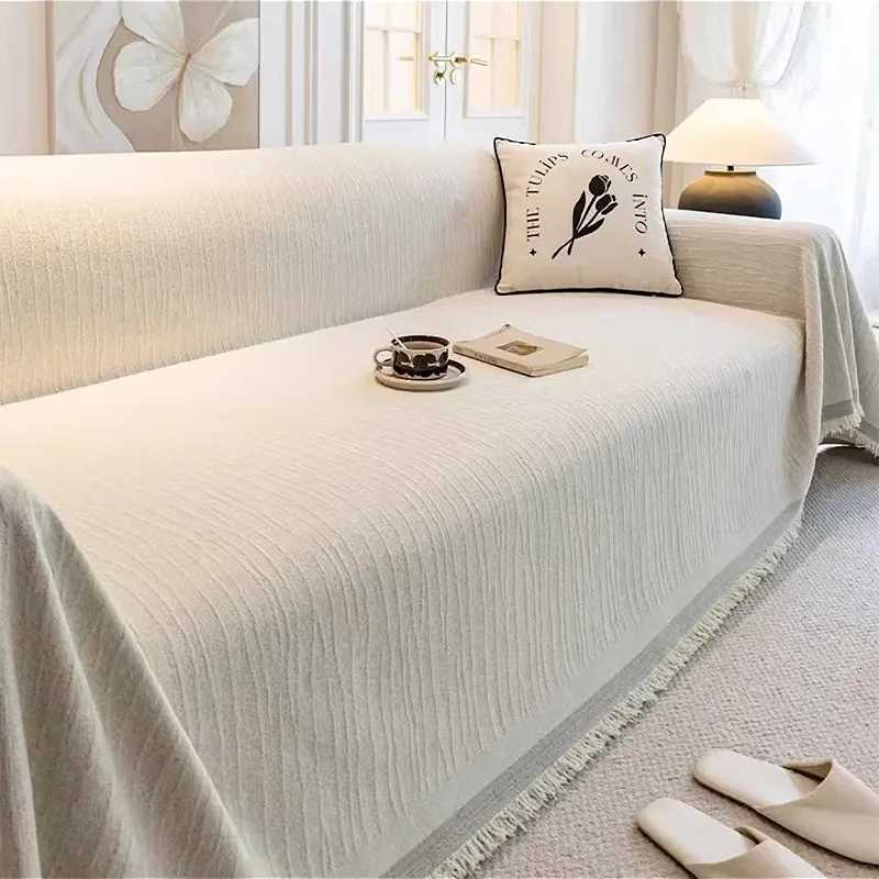 Cream Wind Sofa Blanket Towel Four Seasons Universal Chenille Non Slip Sofa Mat Anti Cat Scratch Integrated Couch Cover Carpet M251204 - view 7