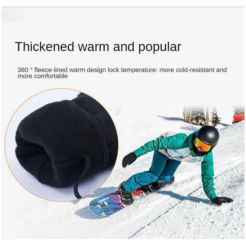 New 2025 Men Women Winter Touch Screen Waterproof Windproof Thermal Thick Snowboarding Snow Gloves Snowmobile Skiing Mittens J251204