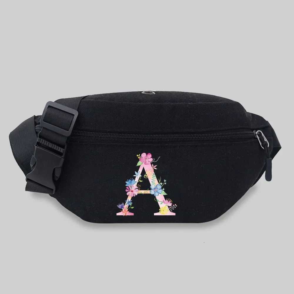 Chest Bag Travel Waist Bags Unisex Pink Letter Series Printing Lightweight Leisure Sports Banana Bags Canvas Fanny Pack 2024T251204