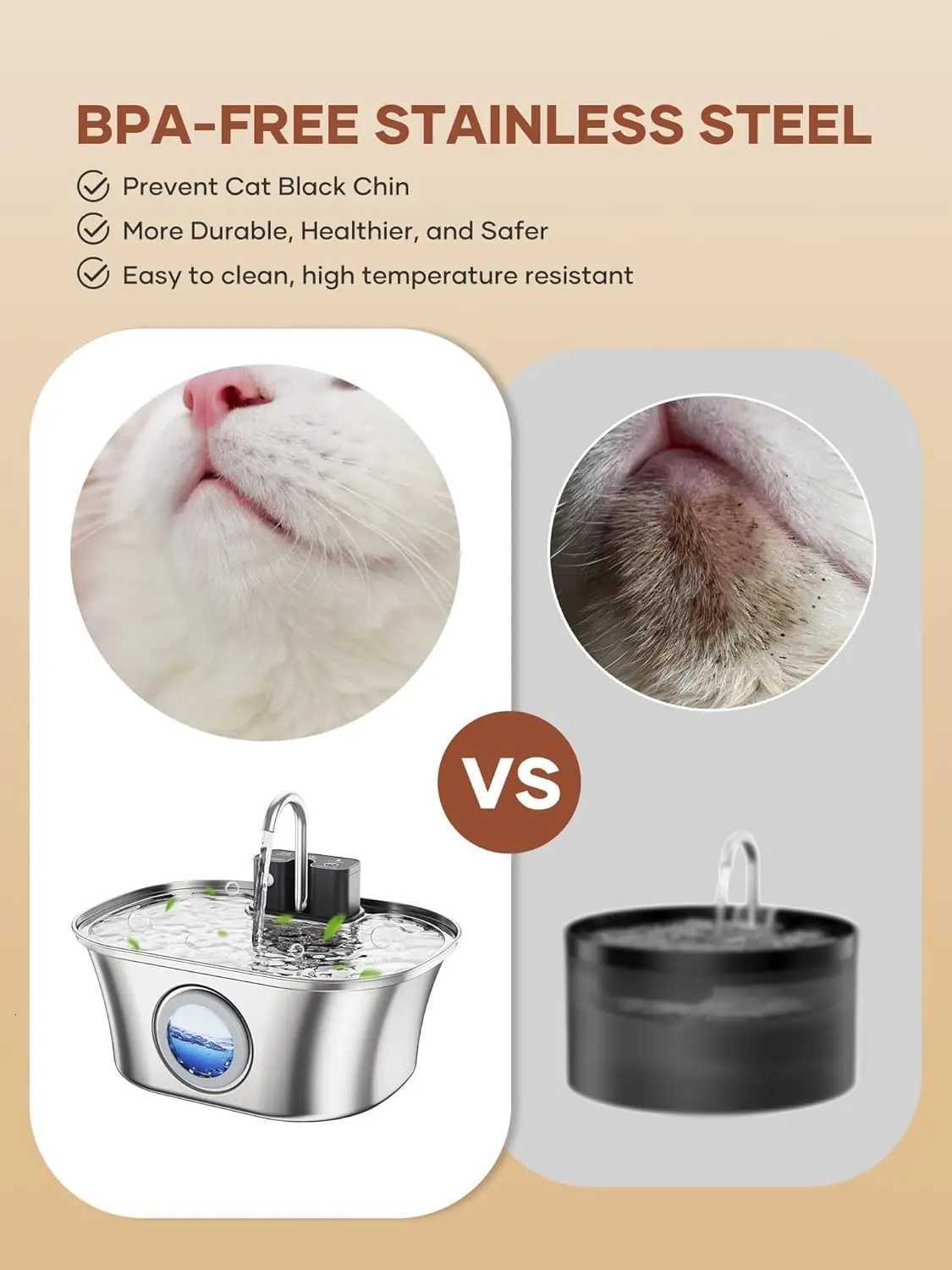 32L Stainless Steel Cat Water Fountain Wireless Sensor Smart Automatic Pet Water Dispenser For Cat Dog Pet Drinking Fountain M251204