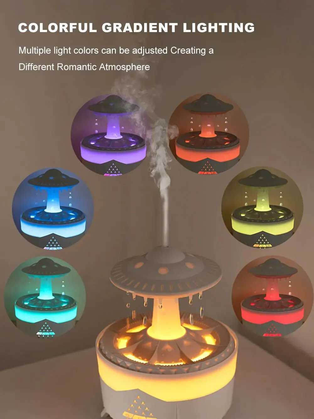 Aierwill ufo Air Humidifier trasonic Aratherapy Diffusers Mist Maker Fragrance Essential Oil Ara Difusor Remote control C251204
