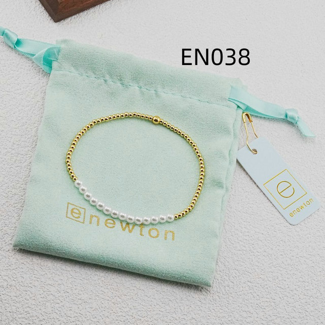 Women High Quality Enewton Beads Real Gold Filled Pearl Bracelet Bangle Cuff Brand 1:1 Birthday Gift EN038