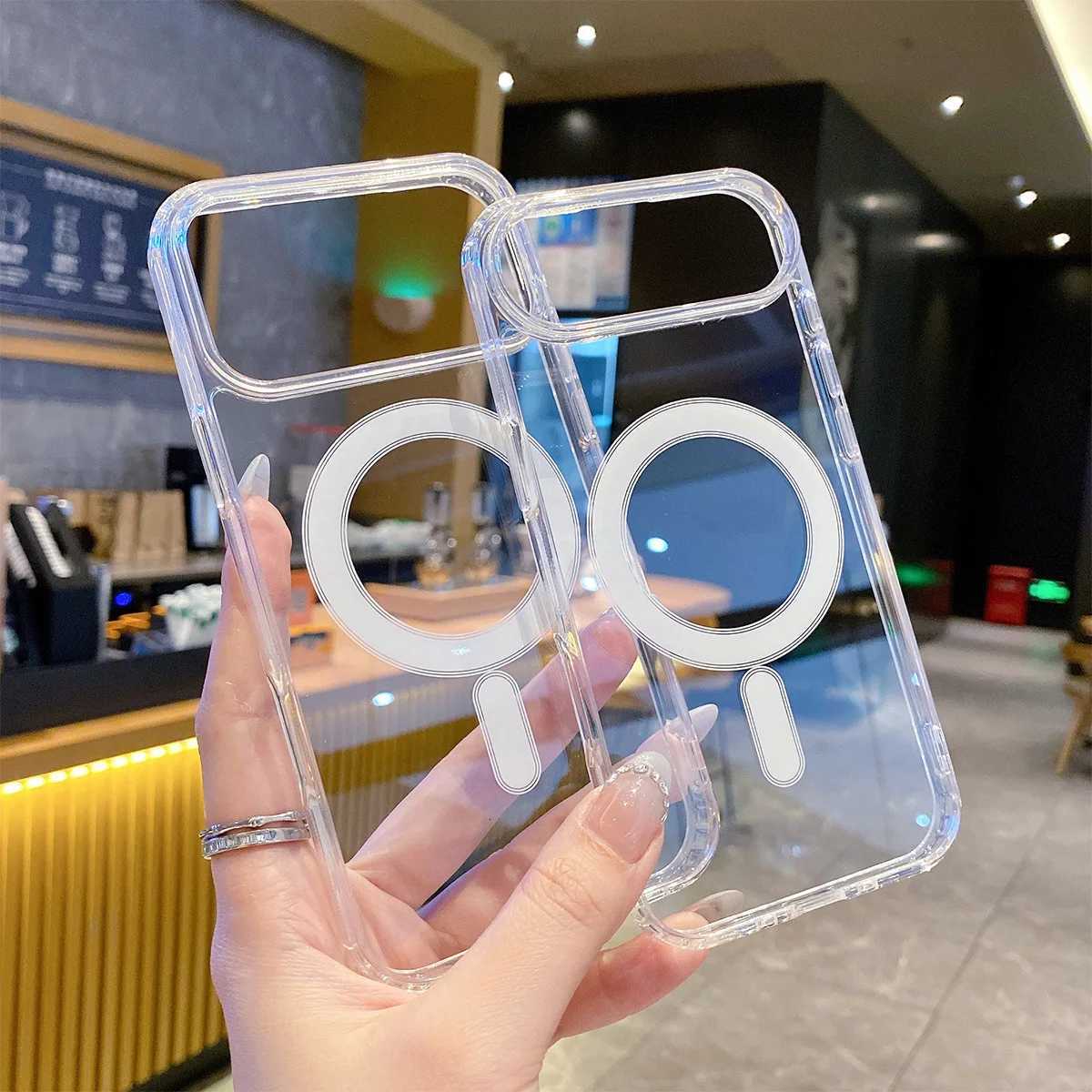 Transparent Magnetic Phone Case for iPhone 17 Air 16 Pro Max 15 14 13 12 11 Boxed Shockproof Protective Cover H251203