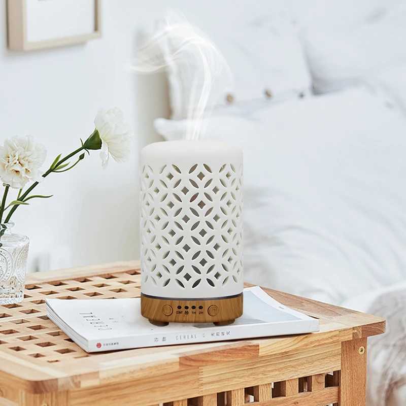 Ara Diffuser Ceramic Copper Coin Desktop trasonic Per Diffuser Air Humidifier Smart He Appliances with LED Night Light C251204