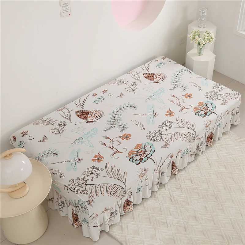 Print Armless Sofa Bed Cover With Skirts Without Armrest Elastic Folding Furniture home Decoration Bench Cover M251204 - view 5