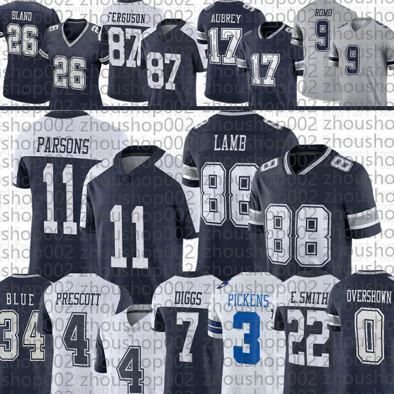 CeeDee Lamb George Pickens Dak Prescott Football Jersey Micah Parsons Brandon Aubrey Trevon Diggs Emmitt Smith Jaydon Blue Javonte Williams DeMarvion Overshown