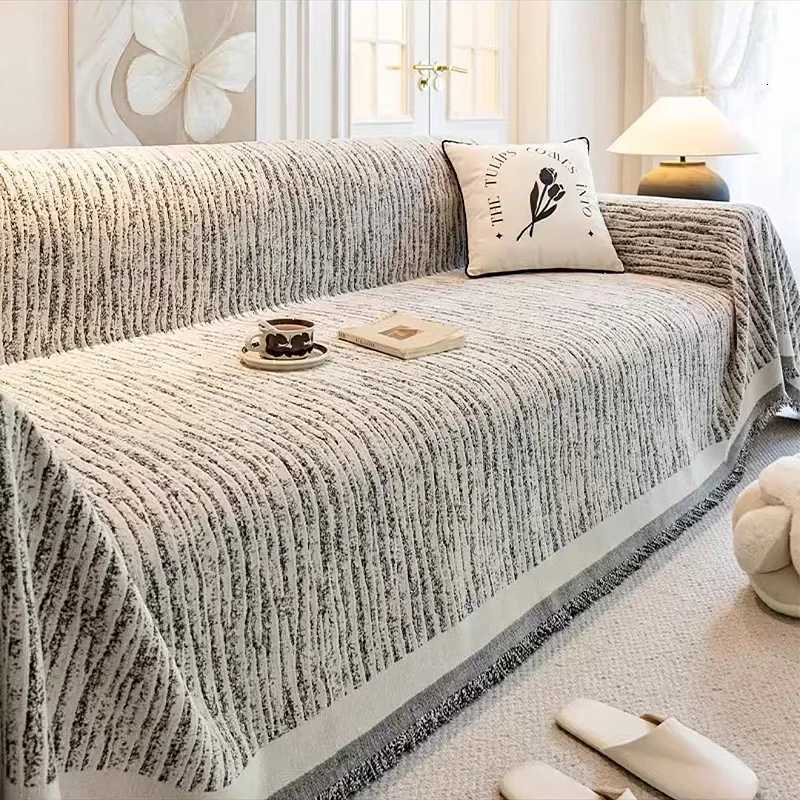 Cream Wind Sofa Blanket Towel Four Seasons Universal Chenille Non Slip Sofa Mat Anti Cat Scratch Integrated Couch Cover Carpet M251204 - view 6