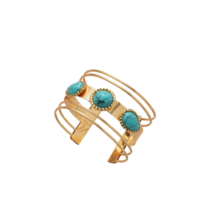 Acrylic Round Multi-layer Open Ethnic Style Light Luxury High-end Feel Bracelet European and American Cross-border Niche Jewelry for Women - view 9