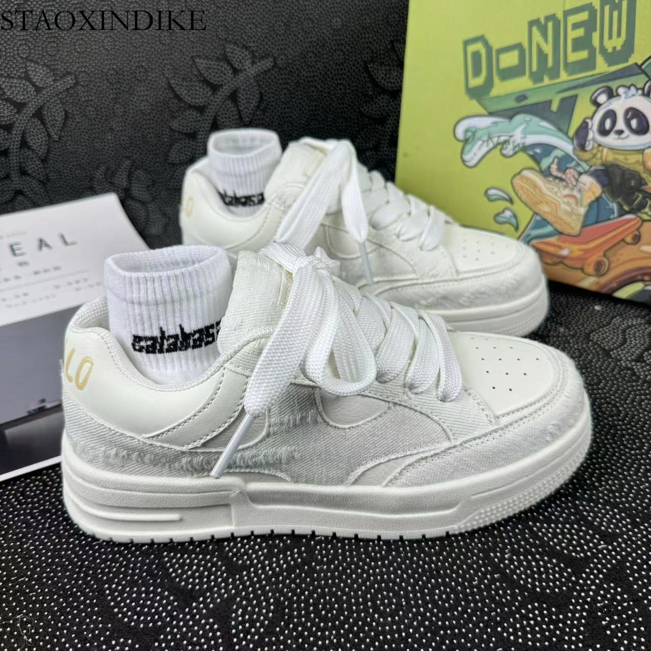 INS National Trend Casual White Sneakers Niche Original Unisex New Style Board Shoes Couple Campus Student Versatile Sports Shoes