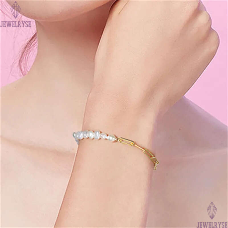 luxury 10mm natural pearl bracelet designer woman 14k gold s925 sterling silver link chain charm bracelets womens jewelry girls birthday friend chirst