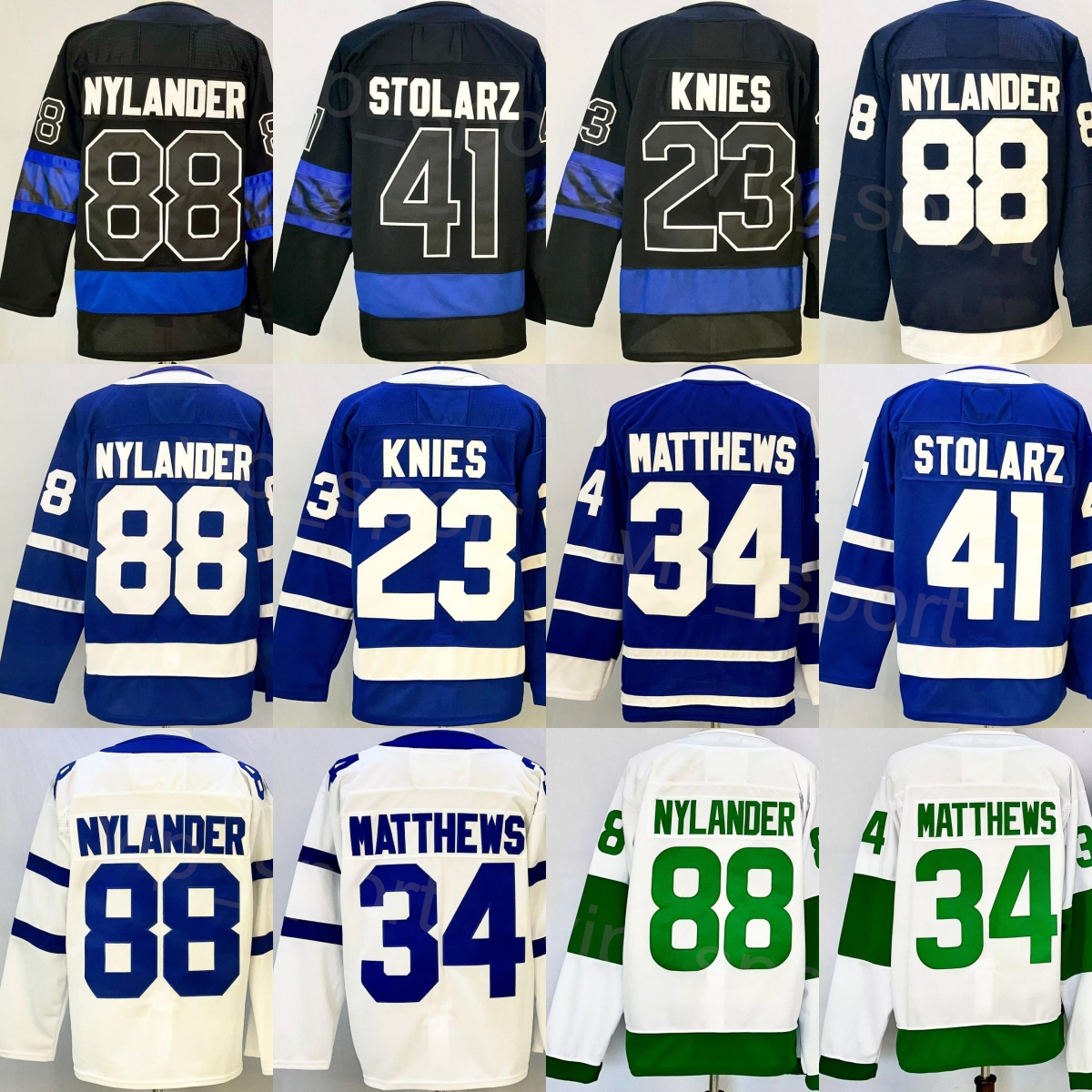Team Hockey 23 Matthew Knies Jersey 2026 Alternate 41 Anthony Stolarz 34 Auston Matthews 88 William Nylander Heritage Classic Stadium Series Reverse Retro Mens