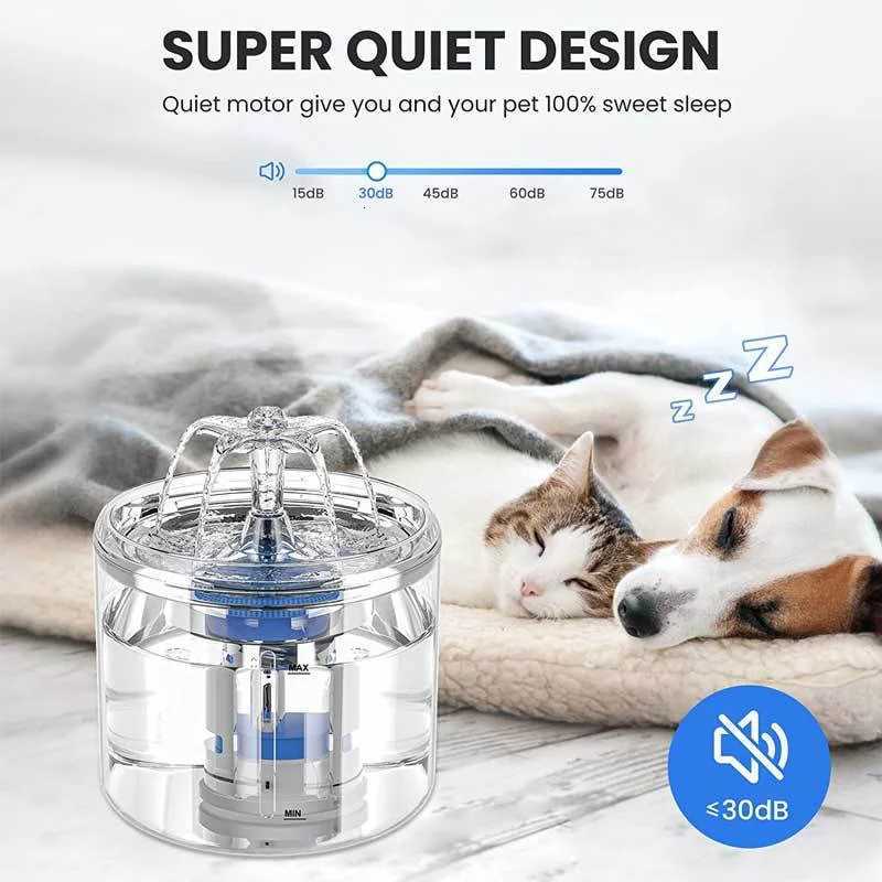 Intelligent Constant Temperature Pet Water Dispenser Automatic Circulation Filtering Silent Cat Water Fountain Dog Bowl for Cat M251204