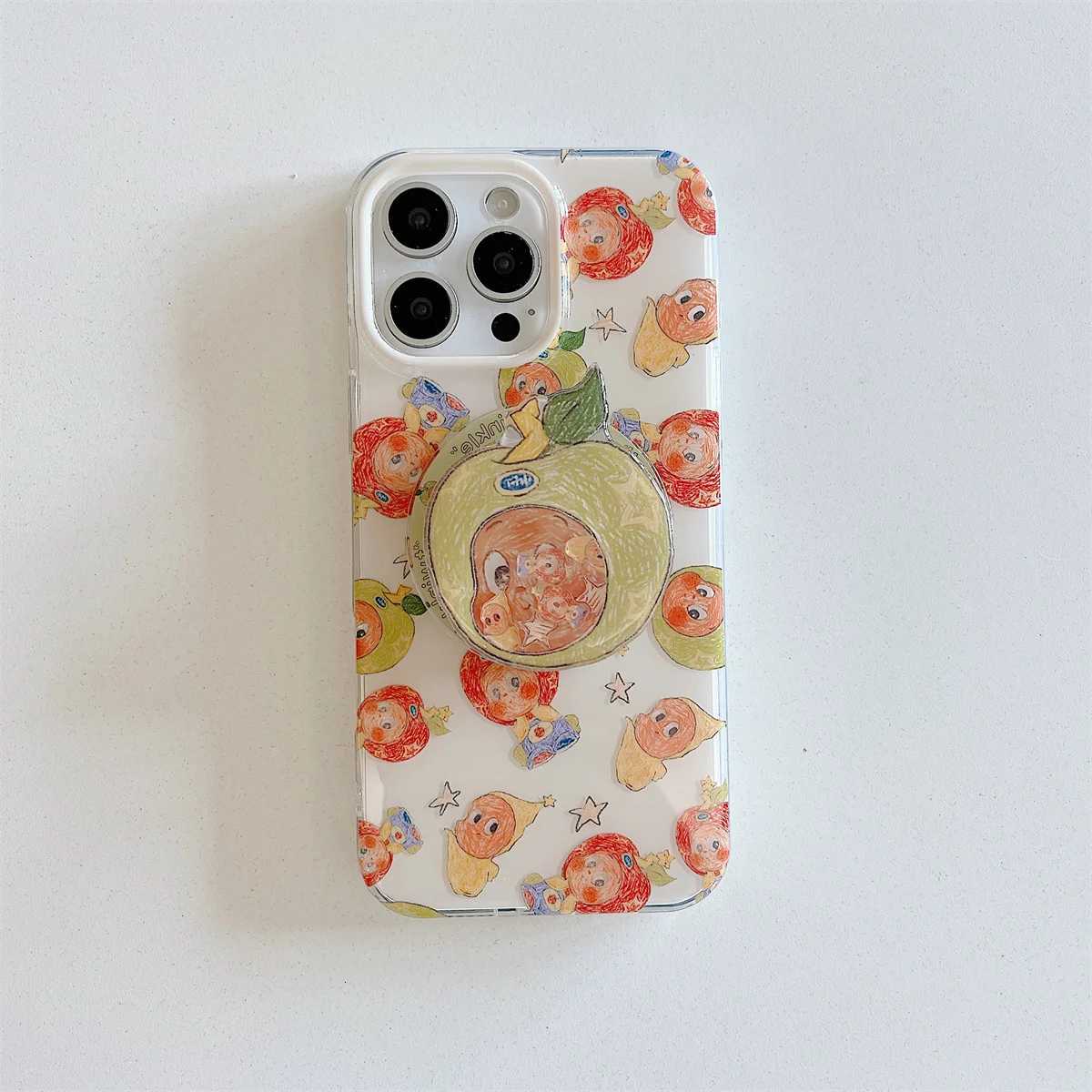 Cute Cartoon Star Baby Magnetic Stand Phone Case For iPhone 16 Pro 15 14 Pro Max Back Cover For Cases 15Pro Funda H251203