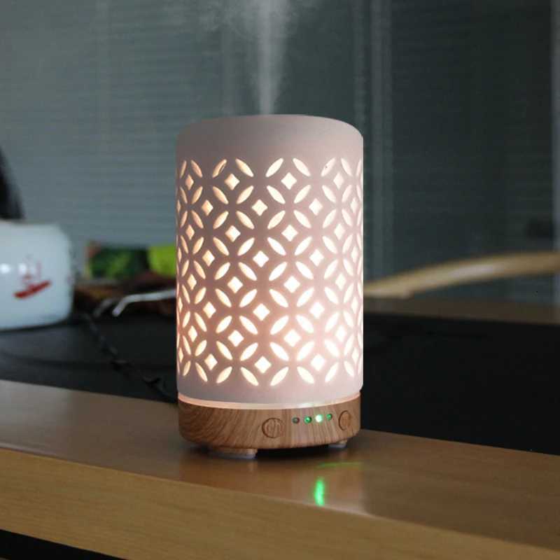 Ara Diffuser Ceramic Copper Coin Desktop trasonic Per Diffuser Air Humidifier Smart He Appliances with LED Night Light C251204