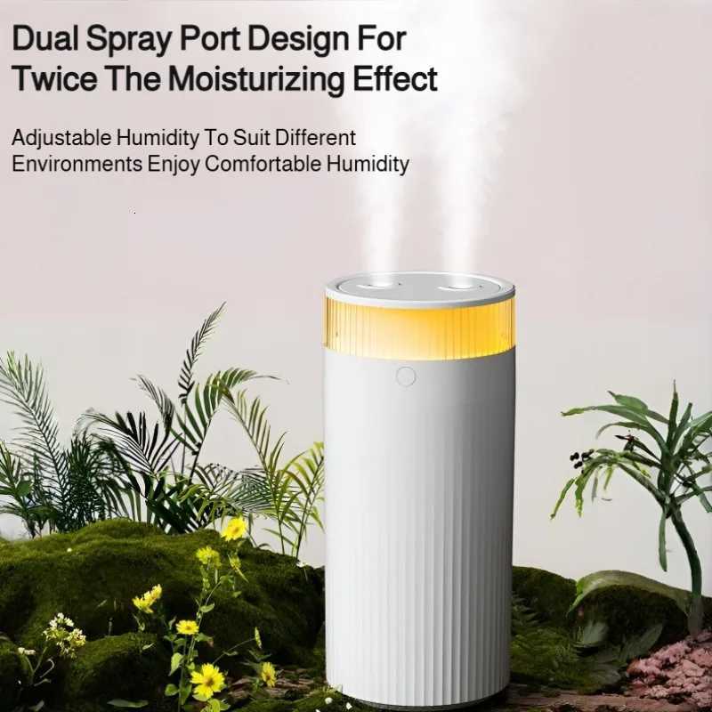 He Dual Port Spray Humidifier Efficient Purification USB Night Light Air Humidifier Desktop Humidifier Autatic Power-off C251204
