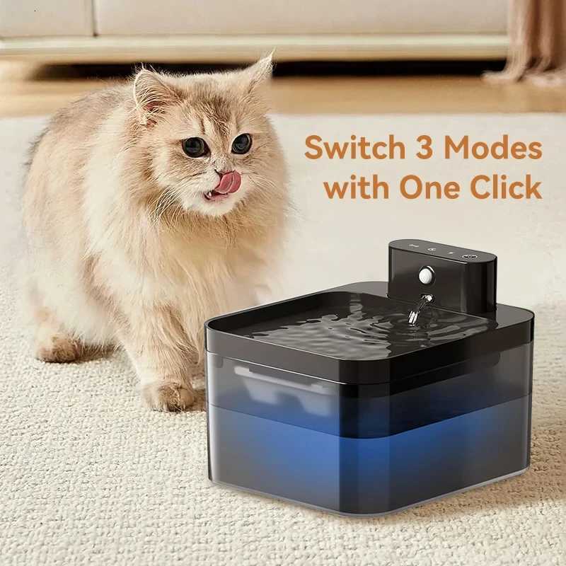 Wireless Automatic Cat Water Fountain 2600mAh Pet Water Dispenser For Dog Cat Infrared Sensor Smart Pet Drinkier Fountain M251204