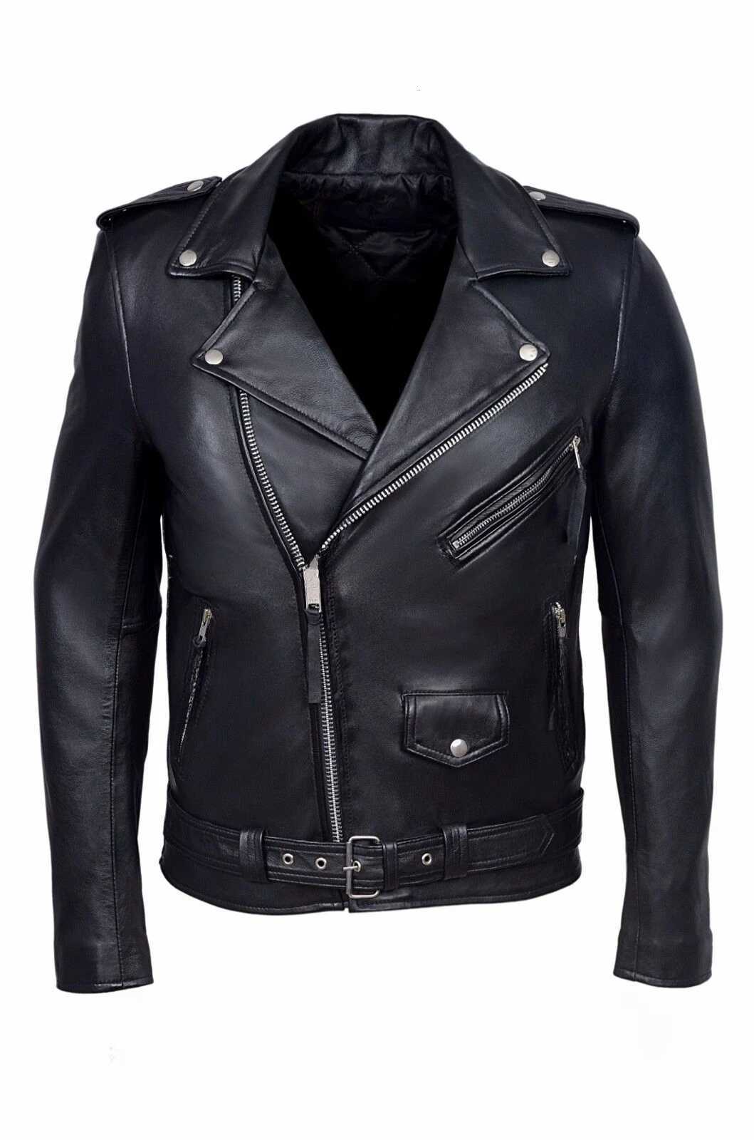 Leather Jacket Men Collar Slim Pu Leather Jacket Fashion Motorcycle Causal Coat Mens Moto Biker Leather CoatT251204