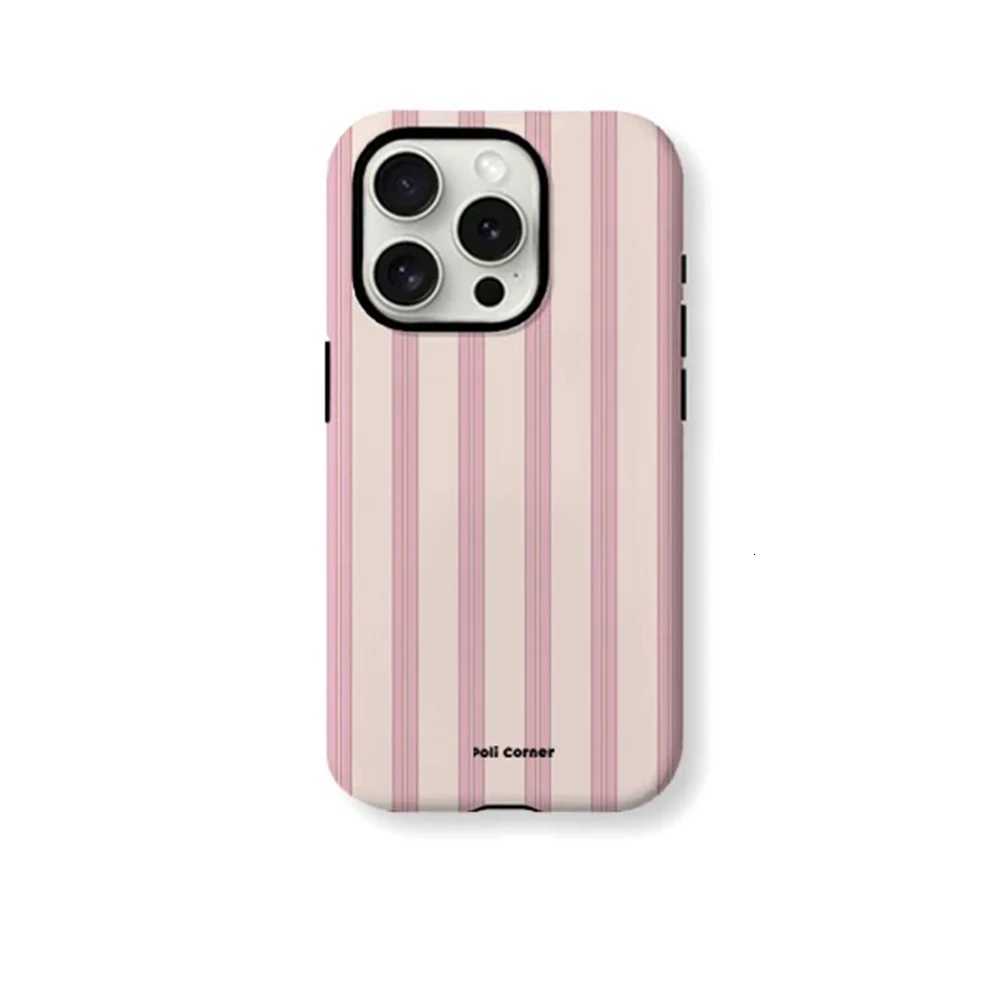 Art Fashion Striped New Phone Case for iPhone 17 16e 16 15 14 13 12 11 X XS XR 8 Air Pro Max Plus Luxury Double-layer Back Cover H251203