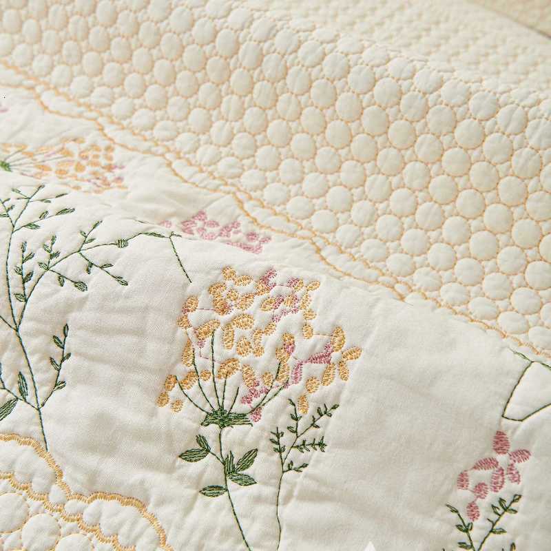 All Cotton Embroidered Sofa Cushion Four Season Universal Fabric Anti Slip Pastoral Style Sofa Cover Straight Row Cushion M251204 - view 4