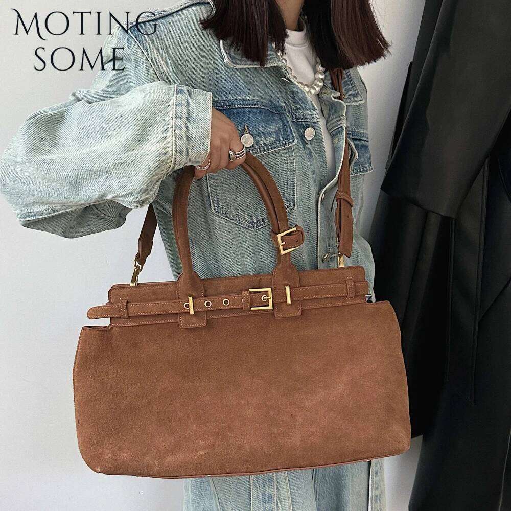 Luxury Bag Designer Shoulder Bags Totes Hobo Motingsome Natural Suede Bag Women Designer Roomy Casual Tote Crossbody Fashionable Handbag And Purses Ne