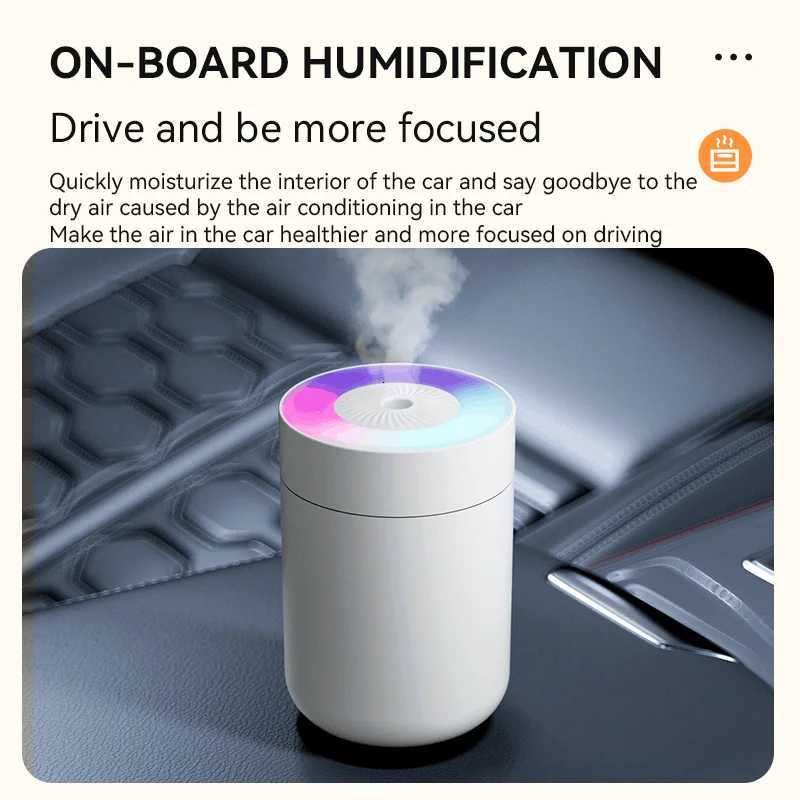Air Humidifier USB Personal Air Moisturizer for He Off Car Powerf Mist 7 Color LED Mood Light Quietest Air Humidification C251204
