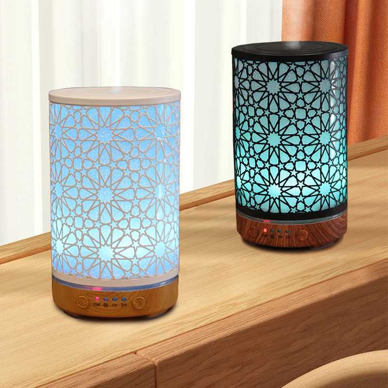 Ara Diffuser 100ML Timing Function Hollow Star trasonic Air Humidifier Bedro Essential Oil Diffuser with LED Night Lights C251204