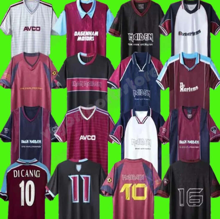 89 1986 retro soccer jerseys Iron Maiden 1990 95 97 DI v20 CANIO KANOUTE ACE1 LAMPARD 1999 2001 E1 2008 2010 2011 Football Shirts Men Uniforms