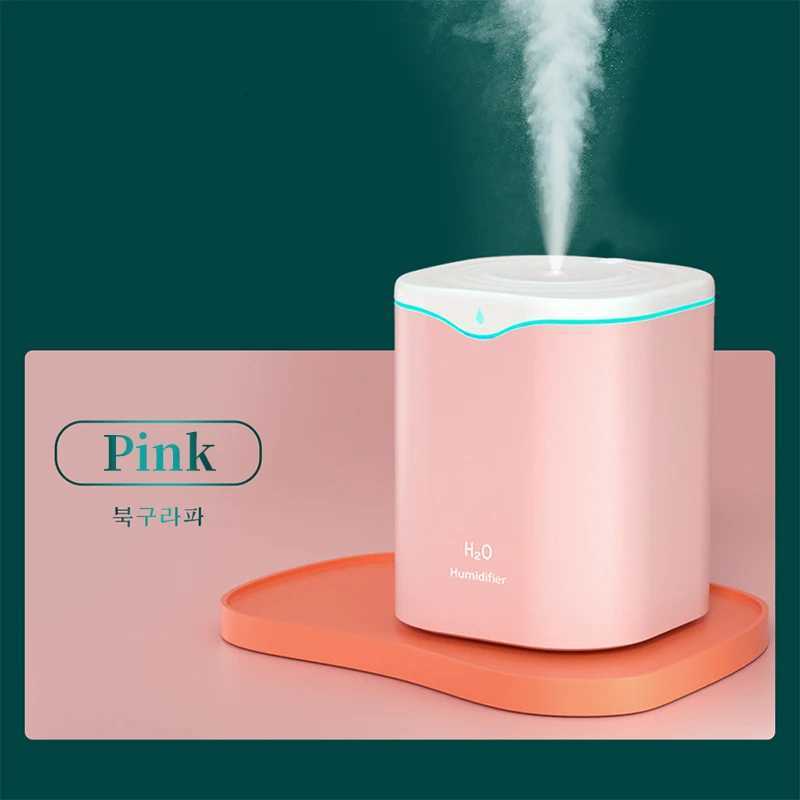 2L Large Capacity USB Humidifier Single Spray/Double Spray He/Off Humidifier Spray Night Light Mute C251204