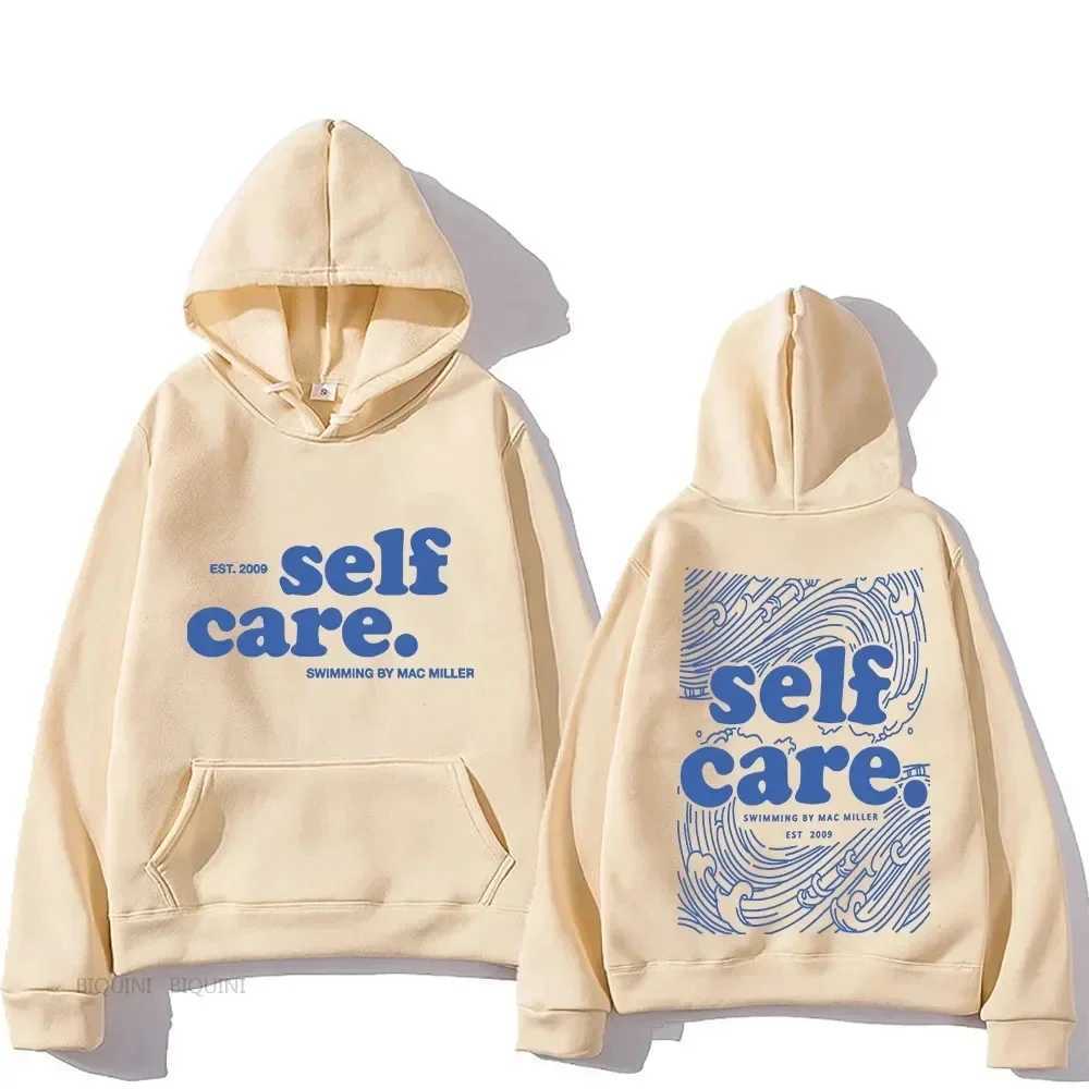 Heavy Mental Casual Men Sweatshirts Long Sleeve Winter Spring Hooded Pullovers Men Hip Hop Clothes Macc Miller Self Care Hoodies J251203