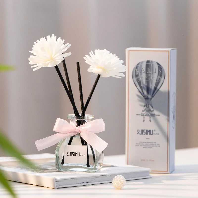 No Fire Aromatherapy Set Diffuser Essential Oil 50ml Home Aromatherapy Essential Oil Set Bathroom Fragrance Decoration Ornament Y251204