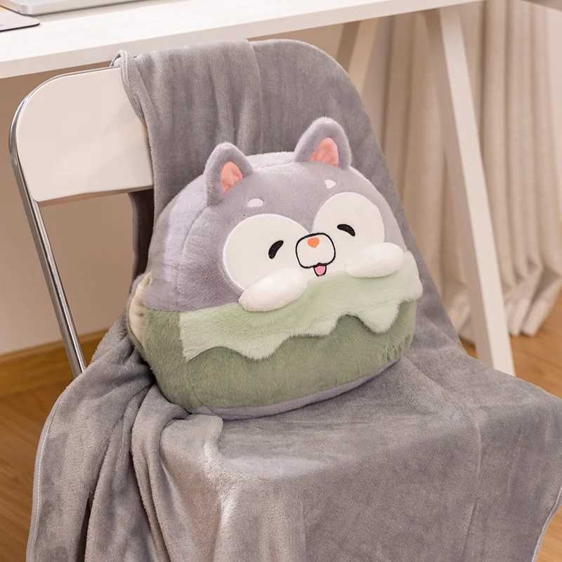 New Cute Cartoon Animal Hands Warmer Blanket 3 in 1 Soft Comfy Warm Sleeping In Office Nice Winter Christmas Gift Y251204